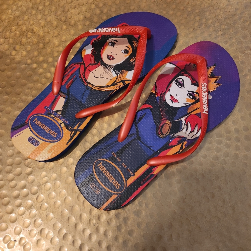 Havianas Disney Snow White Evil Queen Princess Flip Flops 7 - 8